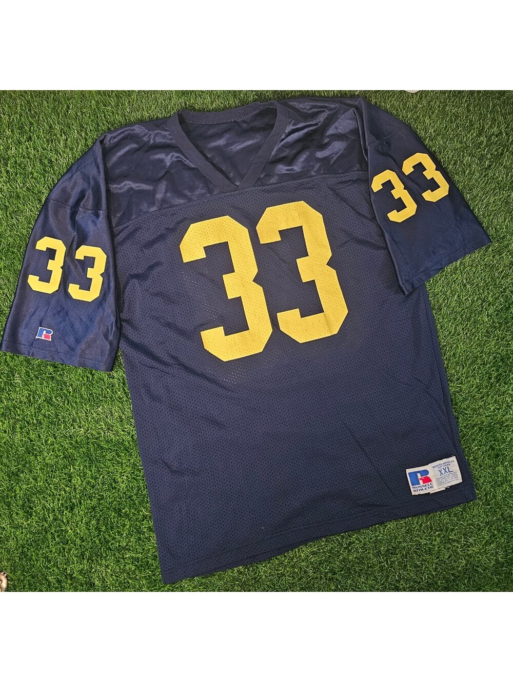Vtg Michigan Wolverines Russell Athletic Football Jersey #33 XXL